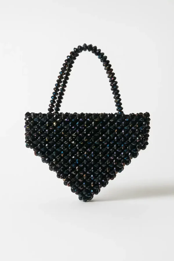 Black Heart Bead Bag