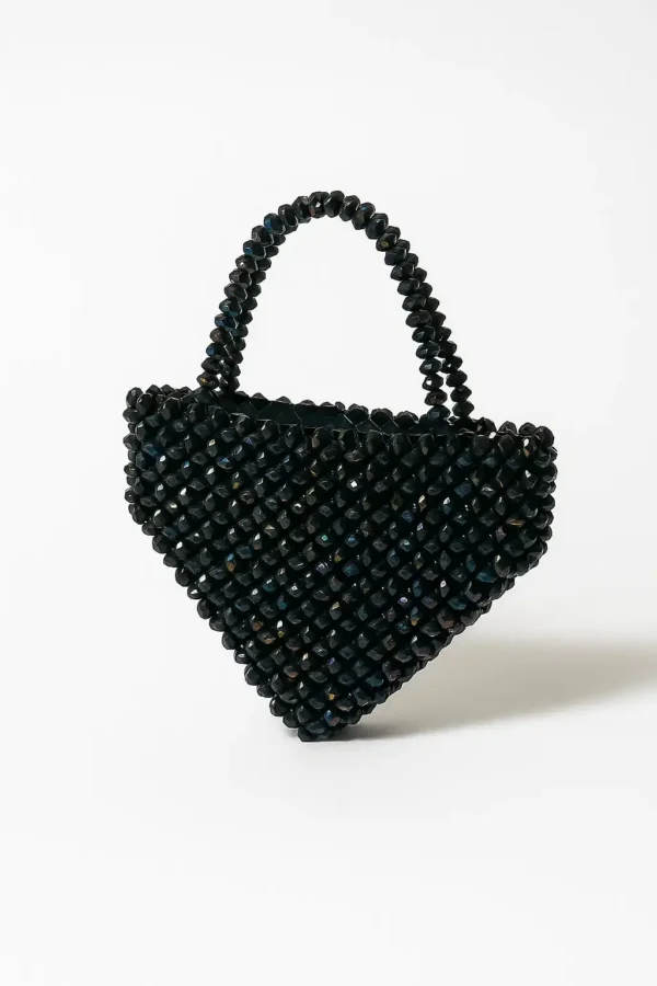 Black Heart Bead Bag - Image 2