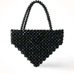 Black Heart Bead Bag