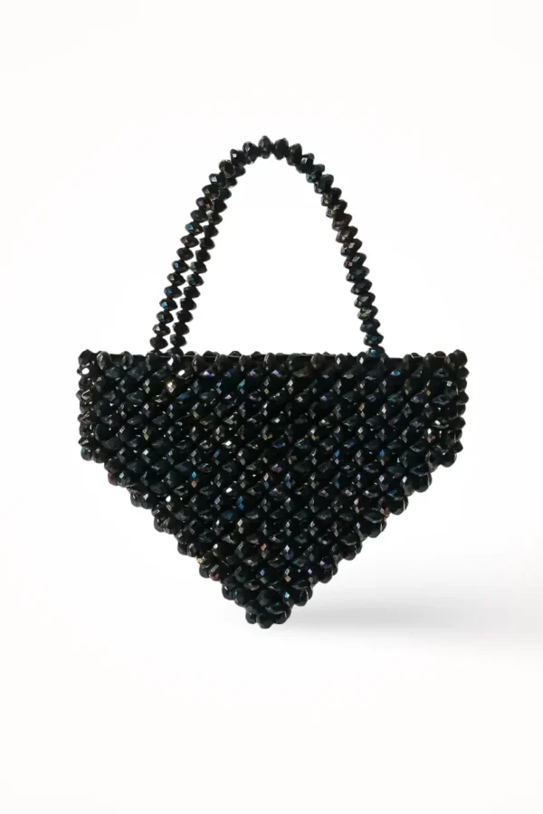 Black Heart Bead Bag