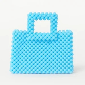 Aqua Crystal Handbag In Blue Color