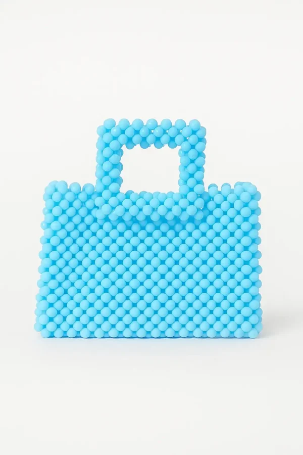 Aqua Crystal Handbag In Blue Color